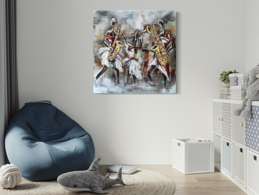 Wall art with a saxophone