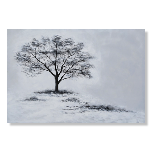 A painting with a tree