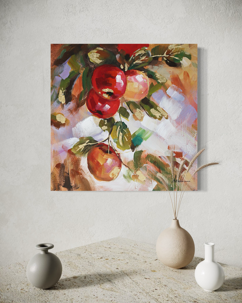 A painting with apples