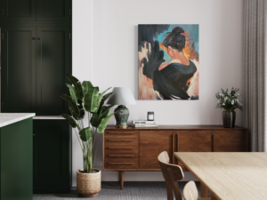 A painting of a woman