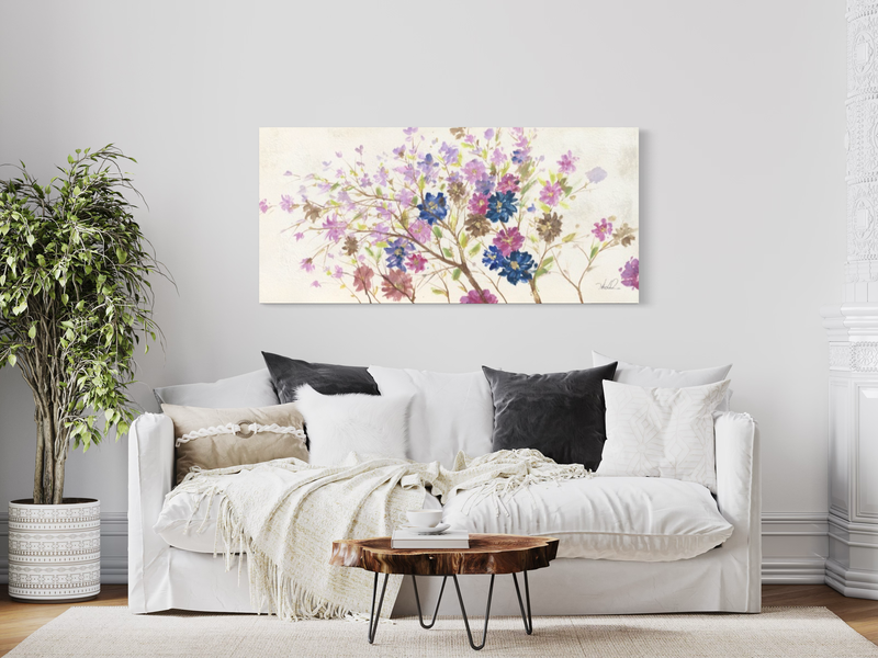 A painting with flowers