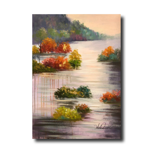 A painting with an autumn motif