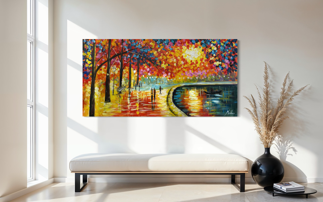 A painting about a love walk