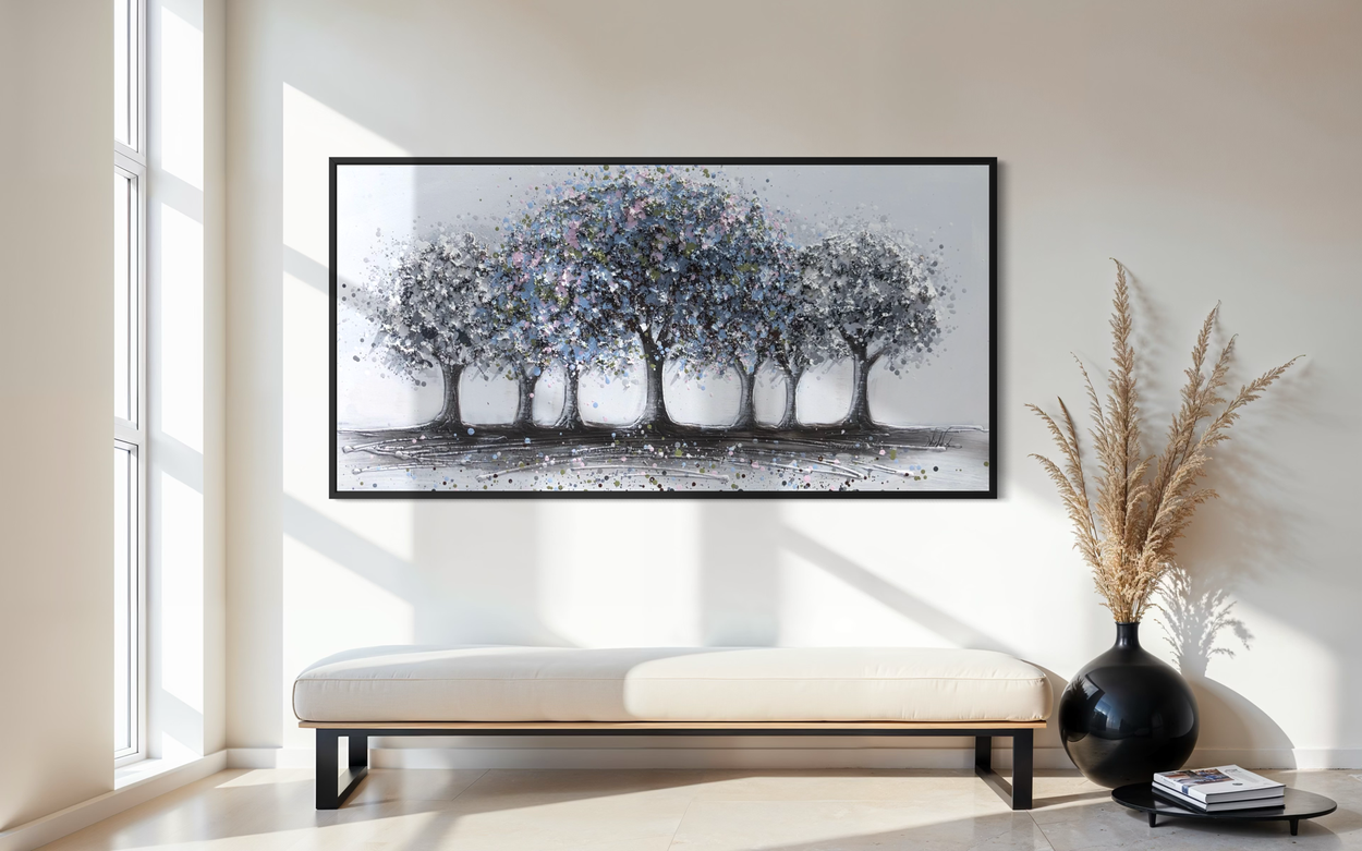 a painting with a tree