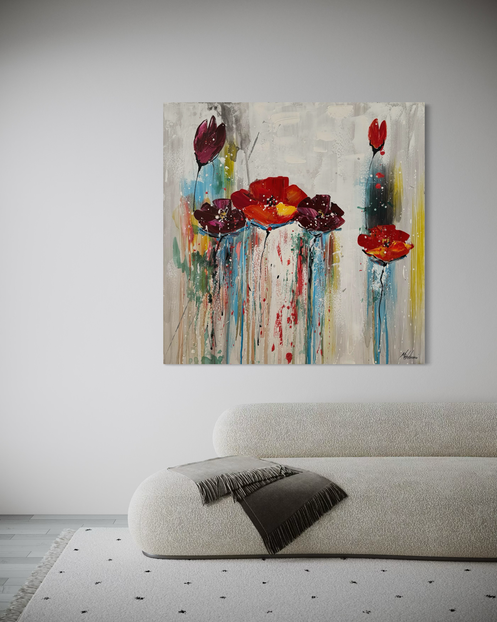 Painting with flowers