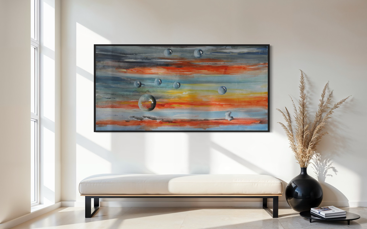 Een abstract schilderij