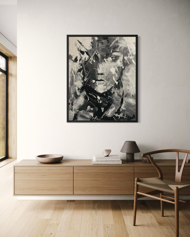 A painting with a face
