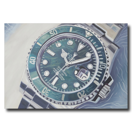 A painting with Rolex watches