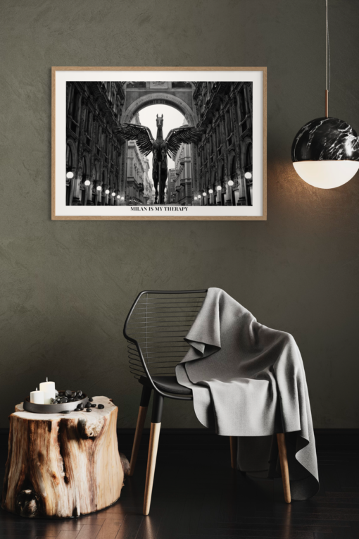 A poster with the horse in Milan