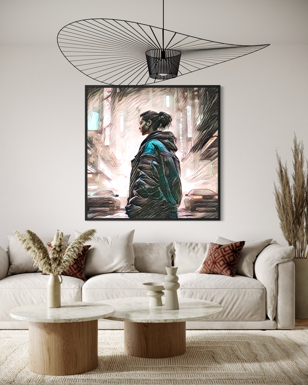 A painting of a woman