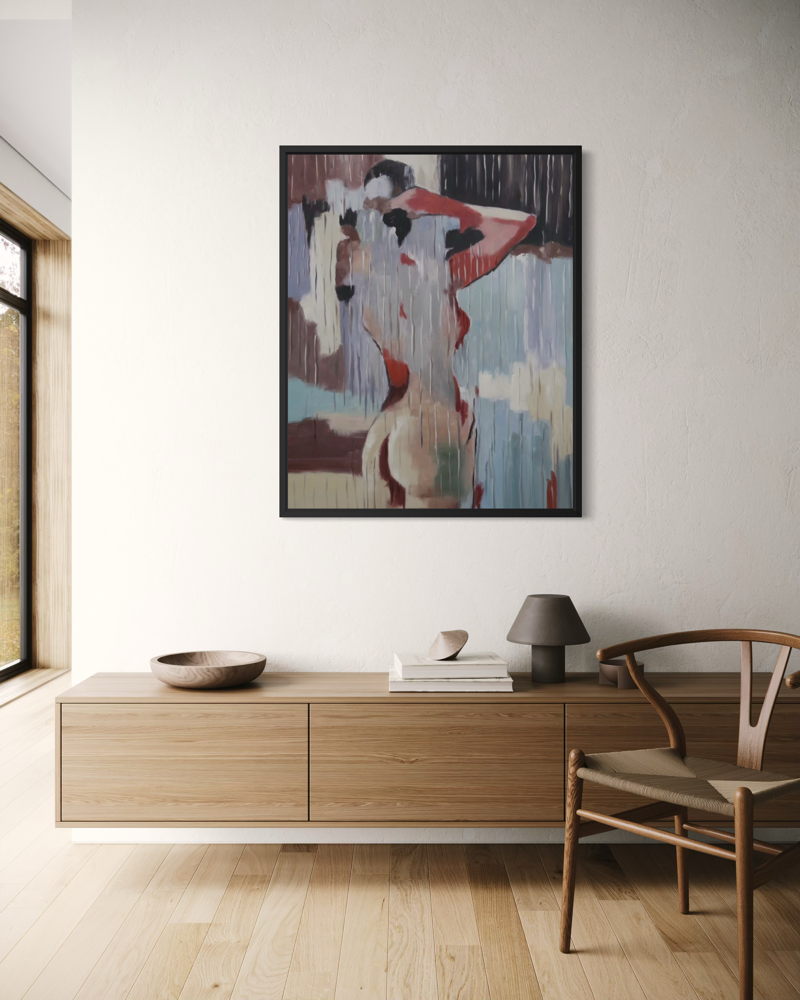 A painting of a woman