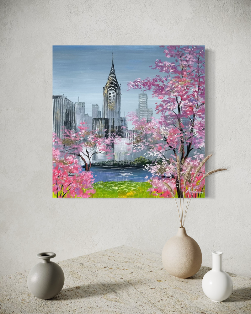 A painting with a New York motif