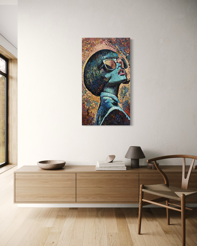 A painting of a woman