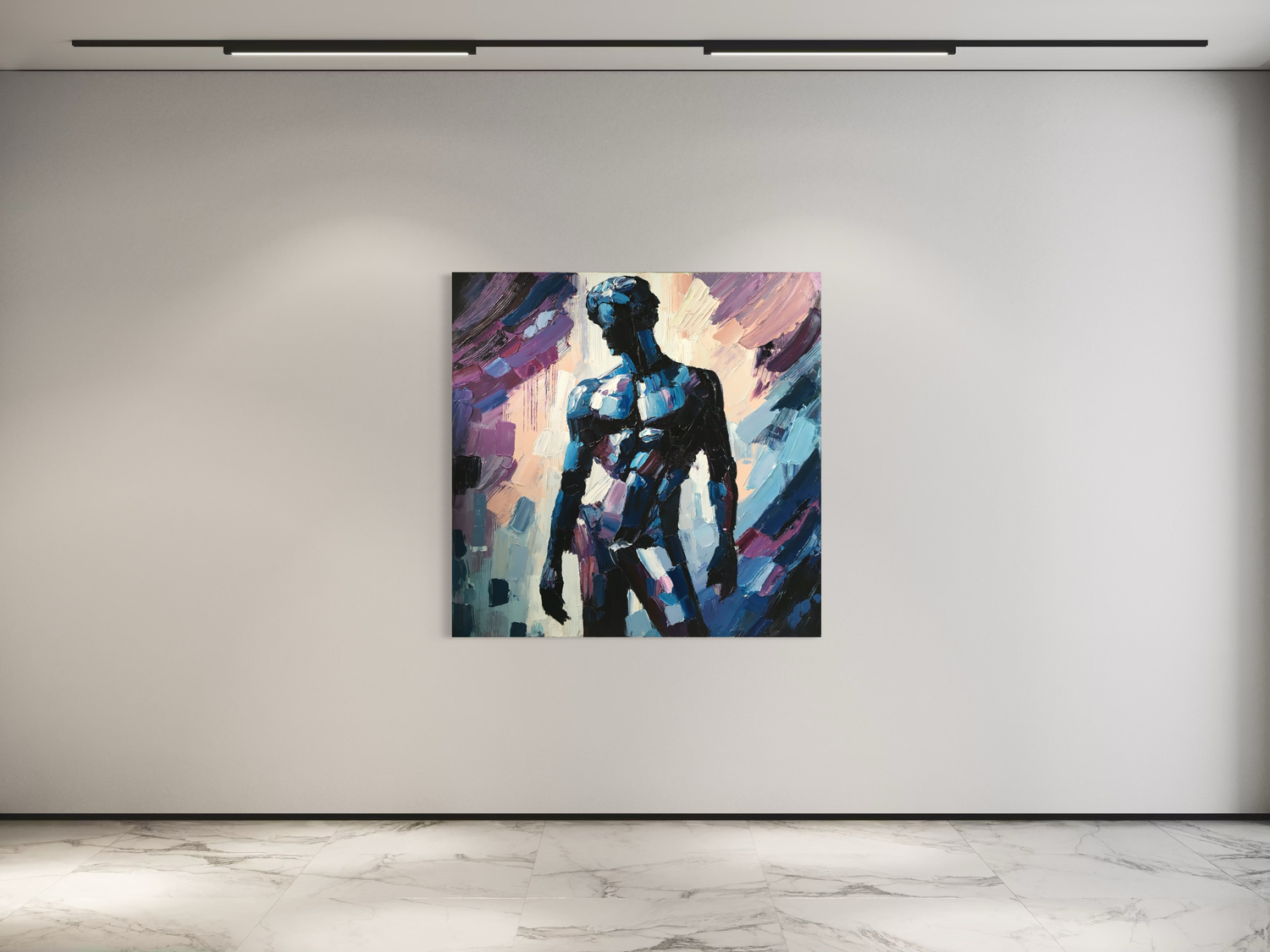 A painting in impasto technique by Il Scimmia - Eros