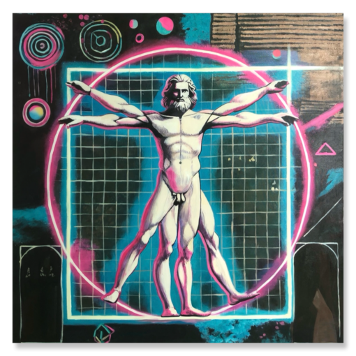 A painting by Il Scimmia, Vitruvian Redux