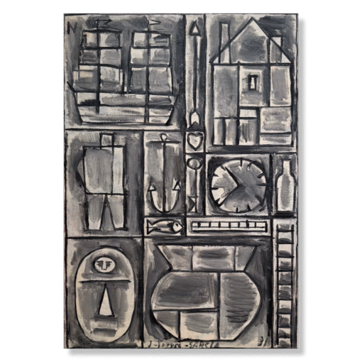 Joaquín Torres-García – Composition (1931), canvas print on stretcher bars
