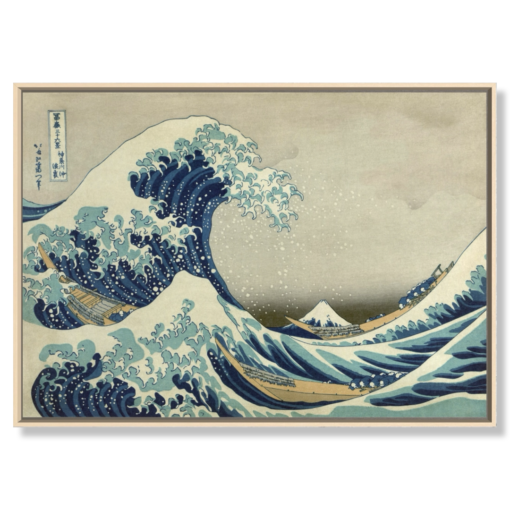 Canvas with the artist Katsushika Hokusai och Under the Wave off Kanagawa