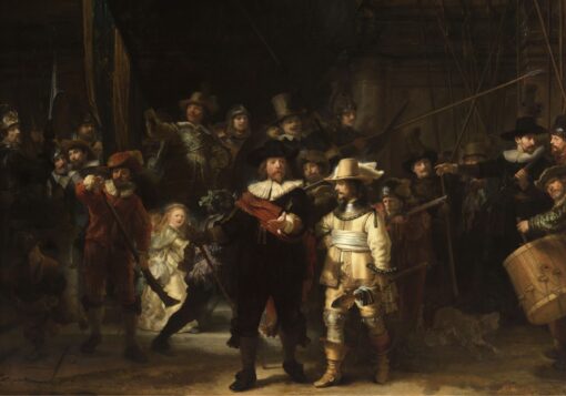 Rembrandt – The Night Watch, canvas print on stretcher