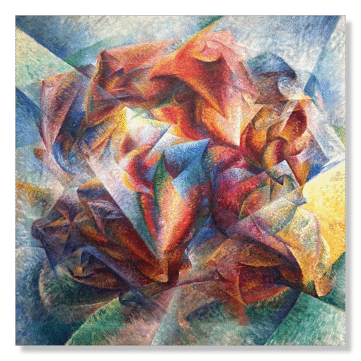 Umberto Boccioni – Dynamism of a Soccer Player (1913), canvas print on stretcher bars