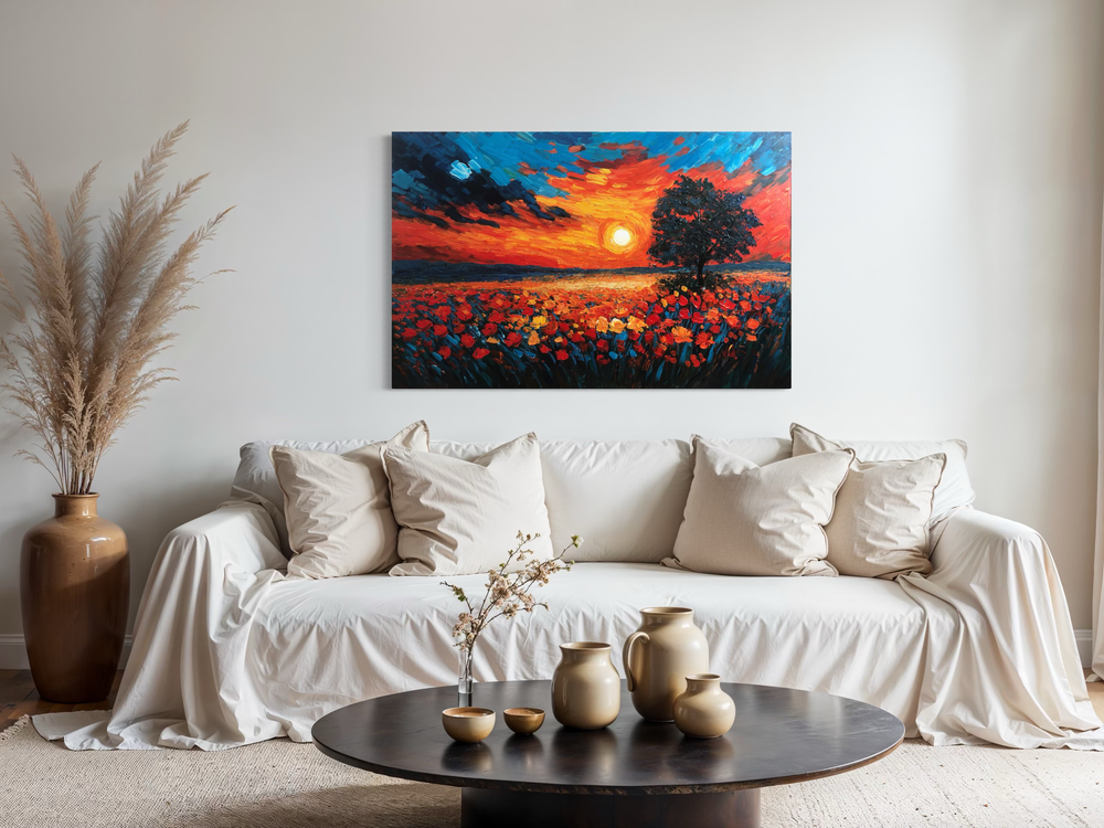 An impasto landscape painting