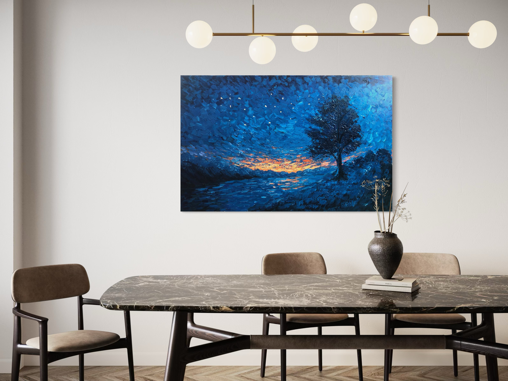 An impasto landscape painting